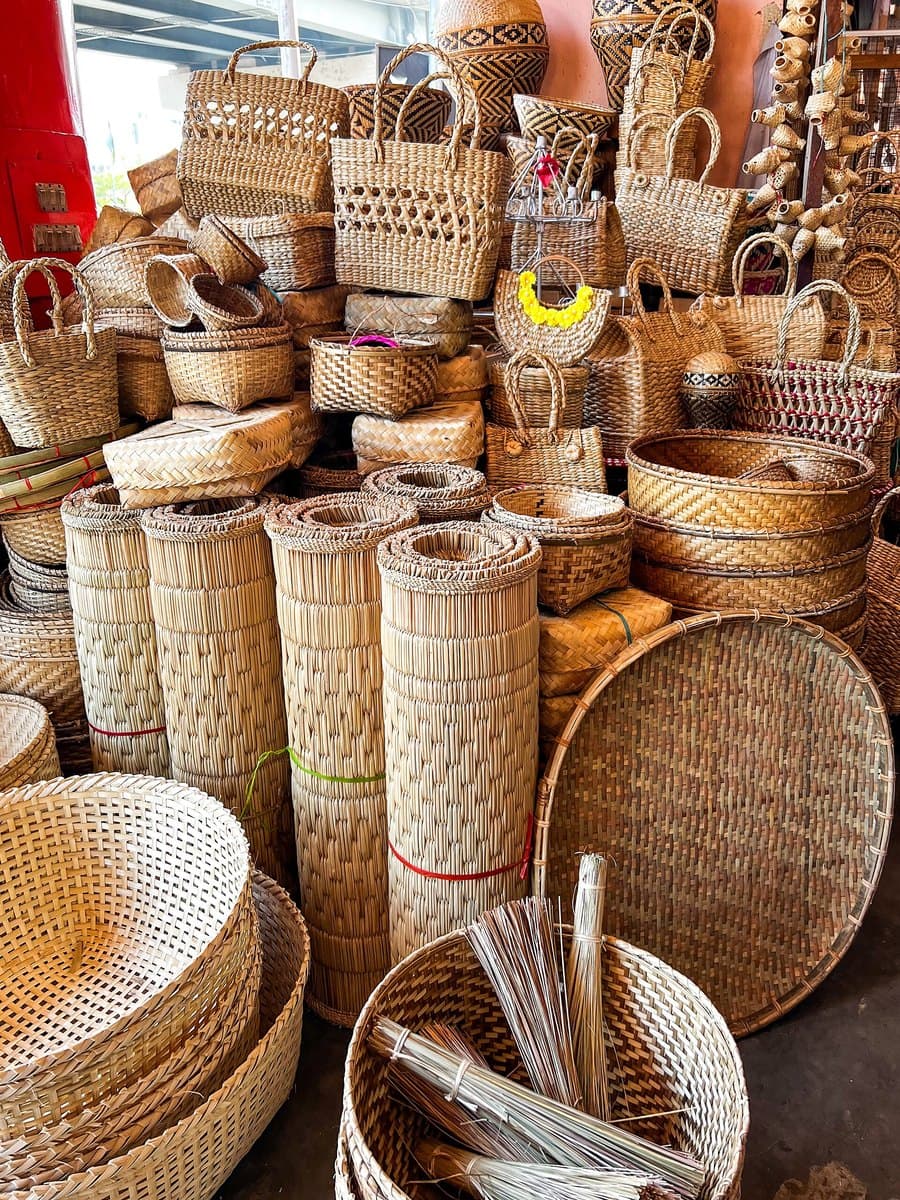 Manipur Violence - Cane Handicrafts as sold in a market in Manipur