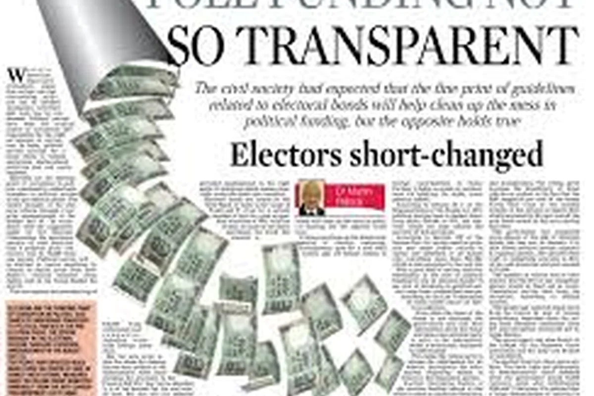 CWI India Unanswered Files visual on electoral bonds, political funding transparency, and unanswered donor questions.