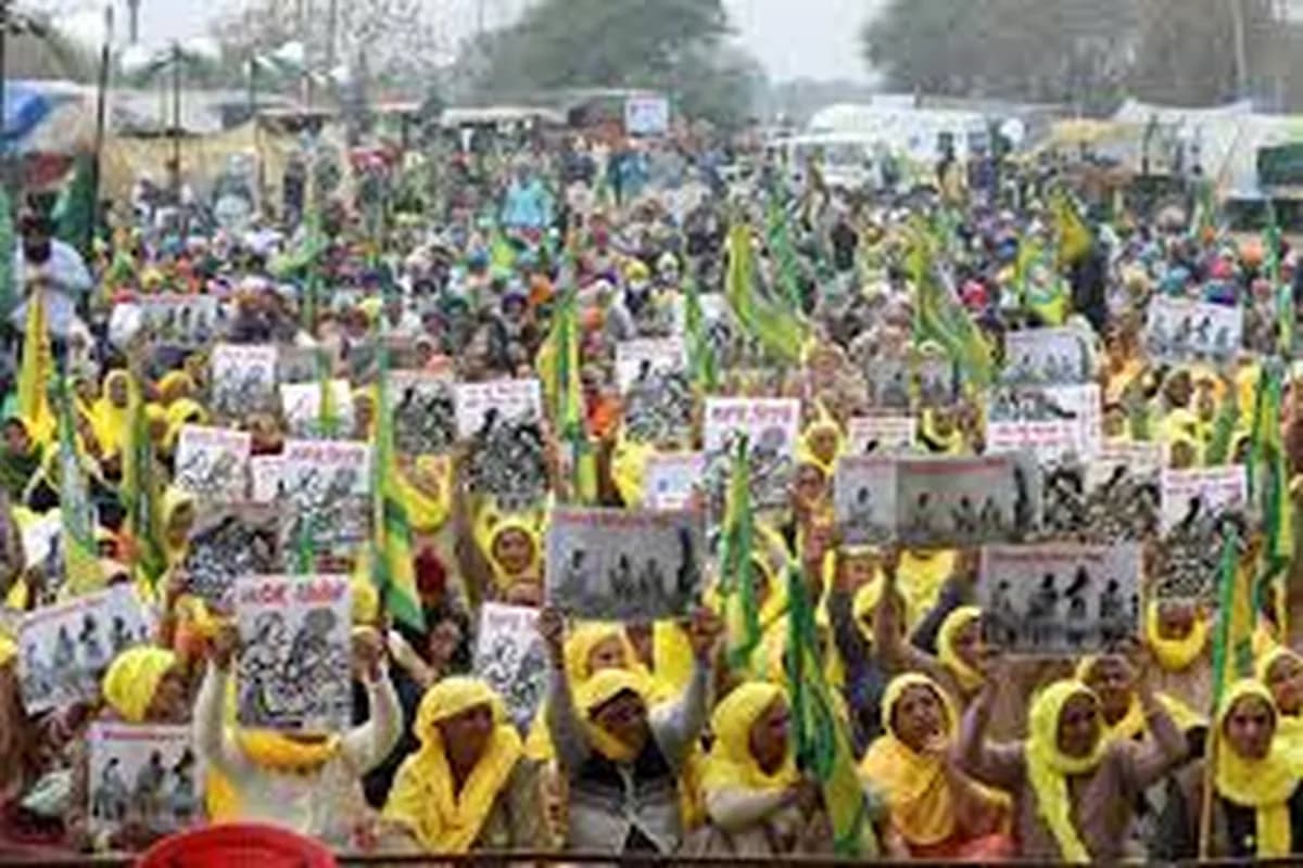 CWI India Unanswered Files visual on farmers MSP protest, policy demands, and public accountability.