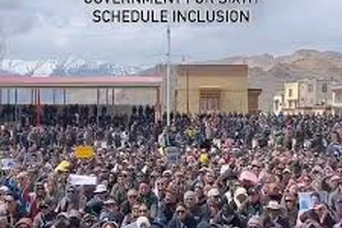 CWI India Unanswered Files visual on Ladakh Sixth Schedule, statehood, Sonam Wangchuk, and public voice.