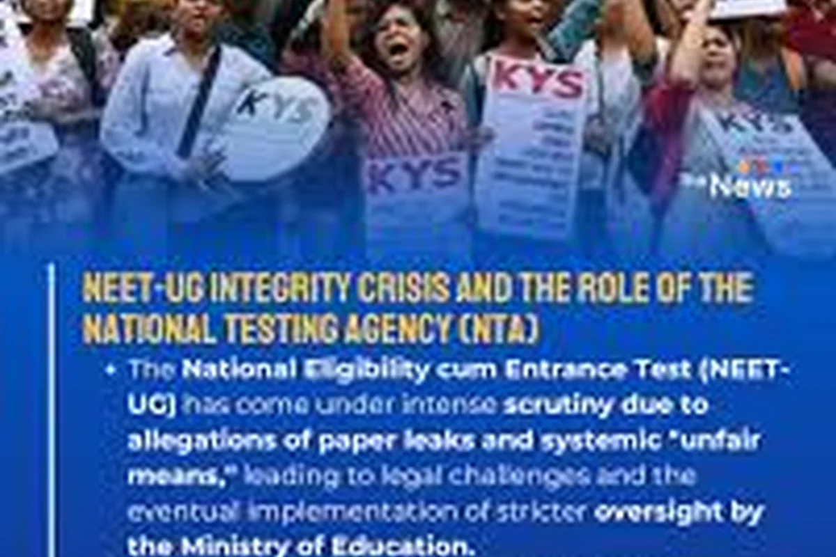 CWI India Unanswered Files visual on NEET paper leak concerns, student protests, and NTA accountability.